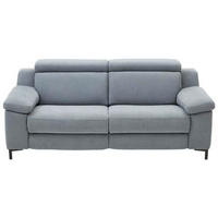 2,5-SITZER in Chenille Pastellblau  - Pastellblau/Schwarz, Design, Textil/Metall (188/104/104cm) - Valdera
