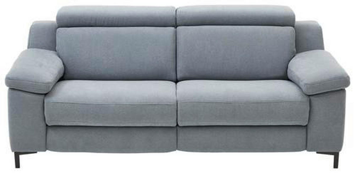 2,5-SITZER in Chenille Pastellblau  - Pastellblau/Schwarz, Design, Textil/Metall (188/104/104cm) - Valdera