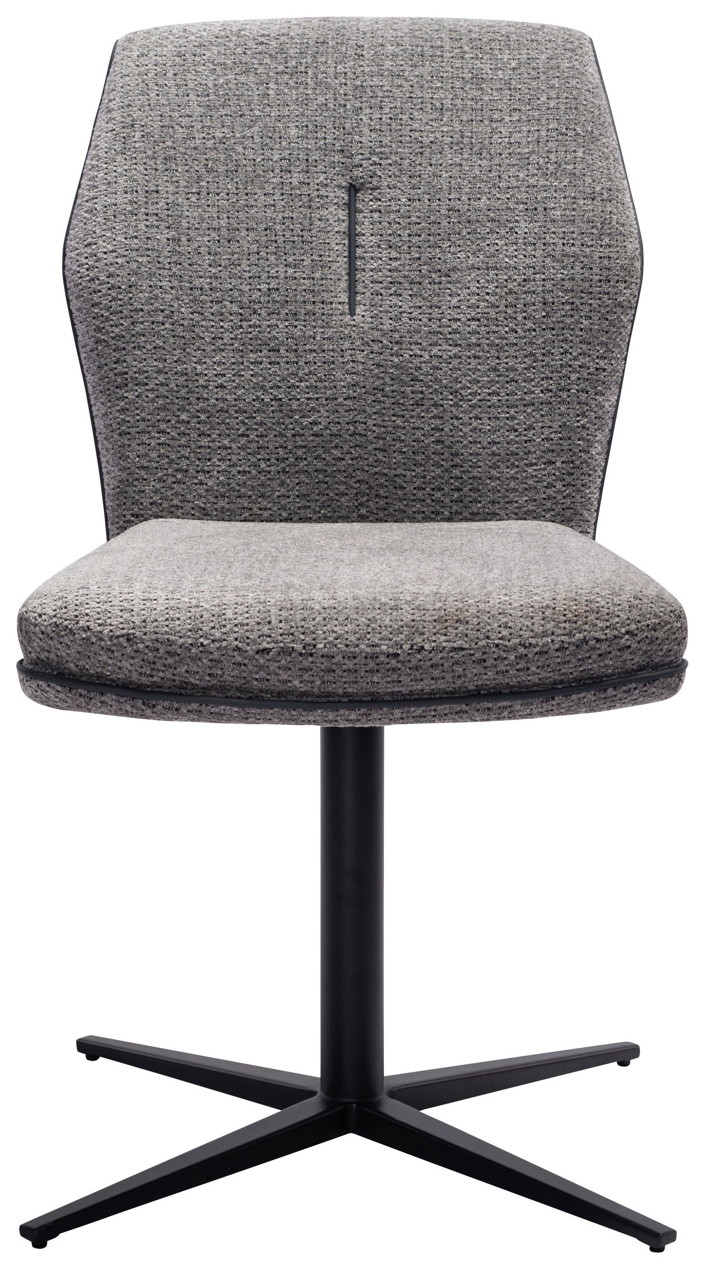 STOL, kovina, tekstil siva  - črna/siva, Design, kovina/tekstil (48/88/63cm) - Novel