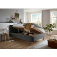 POLSTERBETT 140/200 cm  in Anthrazit  - Eichefarben/Birkefarben, Design, Holz/Textil (140/200cm) - Xora