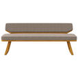 SITZBANK 190/80/52 cm Flachgewebe Eichefarben, Grau Eiche massiv  - Eichefarben/Grau, Basics, Holz/Textil (190/80/52cm) - Carryhome