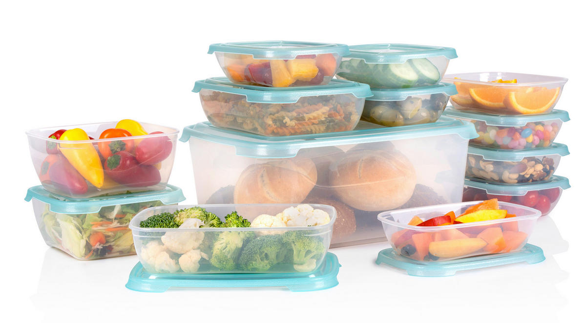 FRISCHHALTEDOSENSET 13-teilig  - Transparent, Basics, Kunststoff (30,5/24/13cm) - Alpina 6287