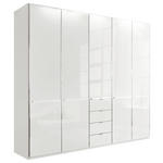 KLEIDERSCHRANK  in Weiß  - Chromfarben/Weiß, KONVENTIONELL, Glas/Holzwerkstoff (250/216/58cm) - Novel