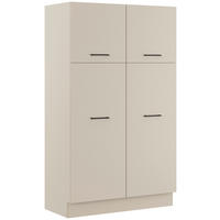 WÄSCHESCHRANK 120/206,2/58 cm Hellgrau  - Hellgrau/Schwarz, Basics, Holzwerkstoff/Metall (120/206,2/58cm) - Impuls
