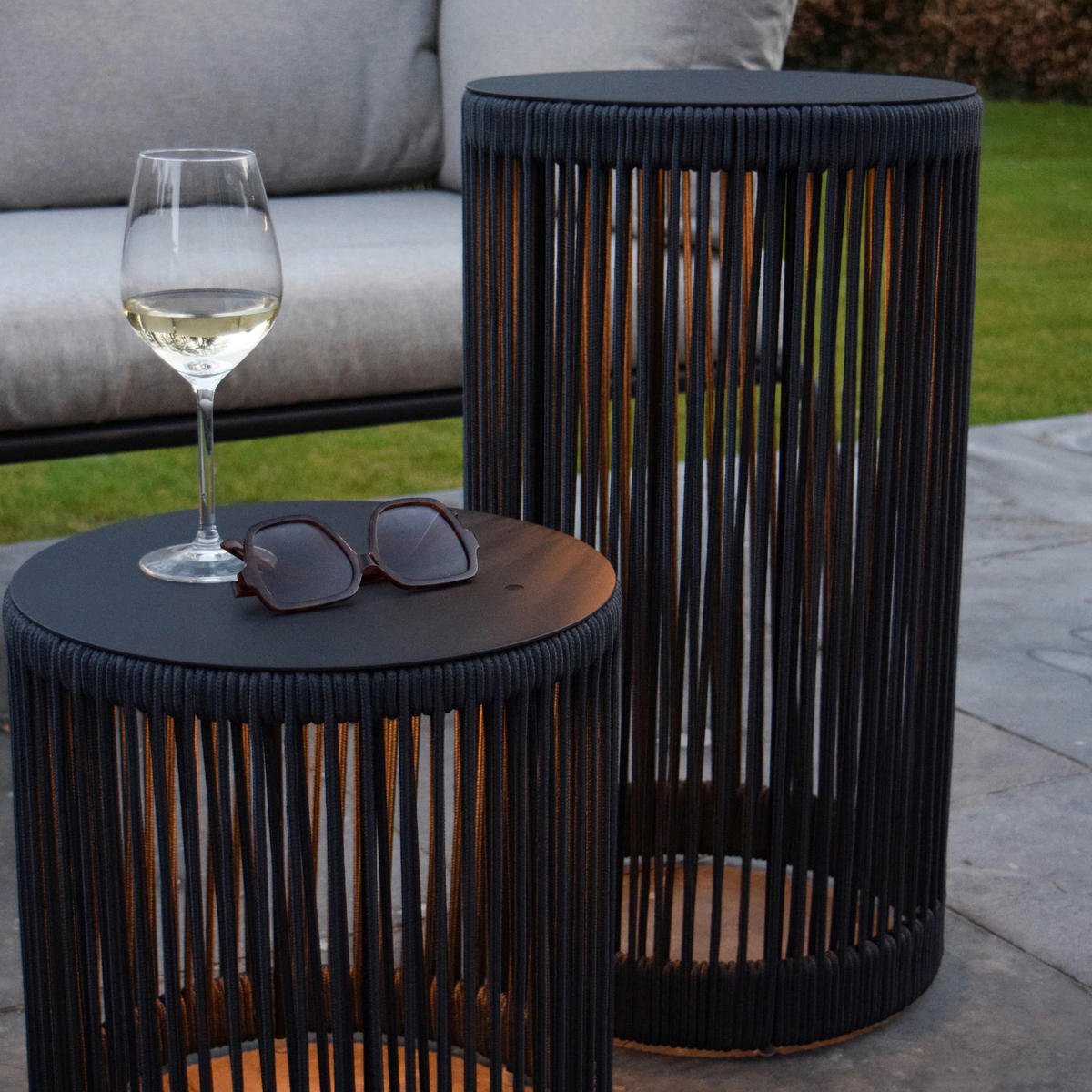 AUßENSTEHLEUCHTE PINGI 33.5/33.5/61.5 cm  - Schwarz, Trend, Kunststoff (33.5/33.5/61.5cm) - Lucide