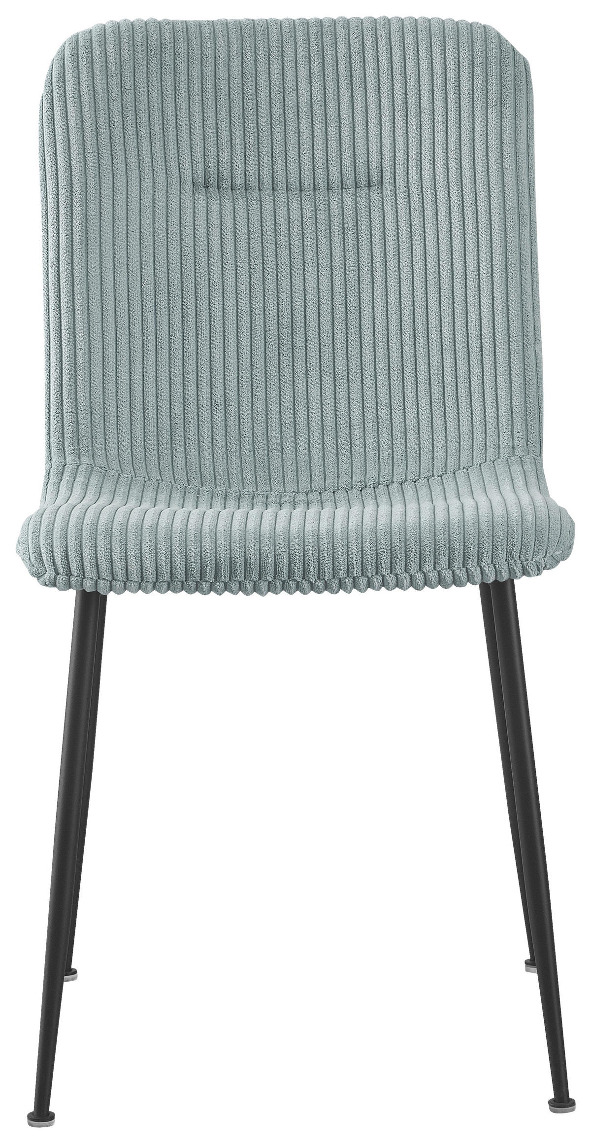 STUHL  Stoffauswahl Cord  - Jadegrün/Schwarz, Design, Textil/Metall (43/83/56cm) - Xora