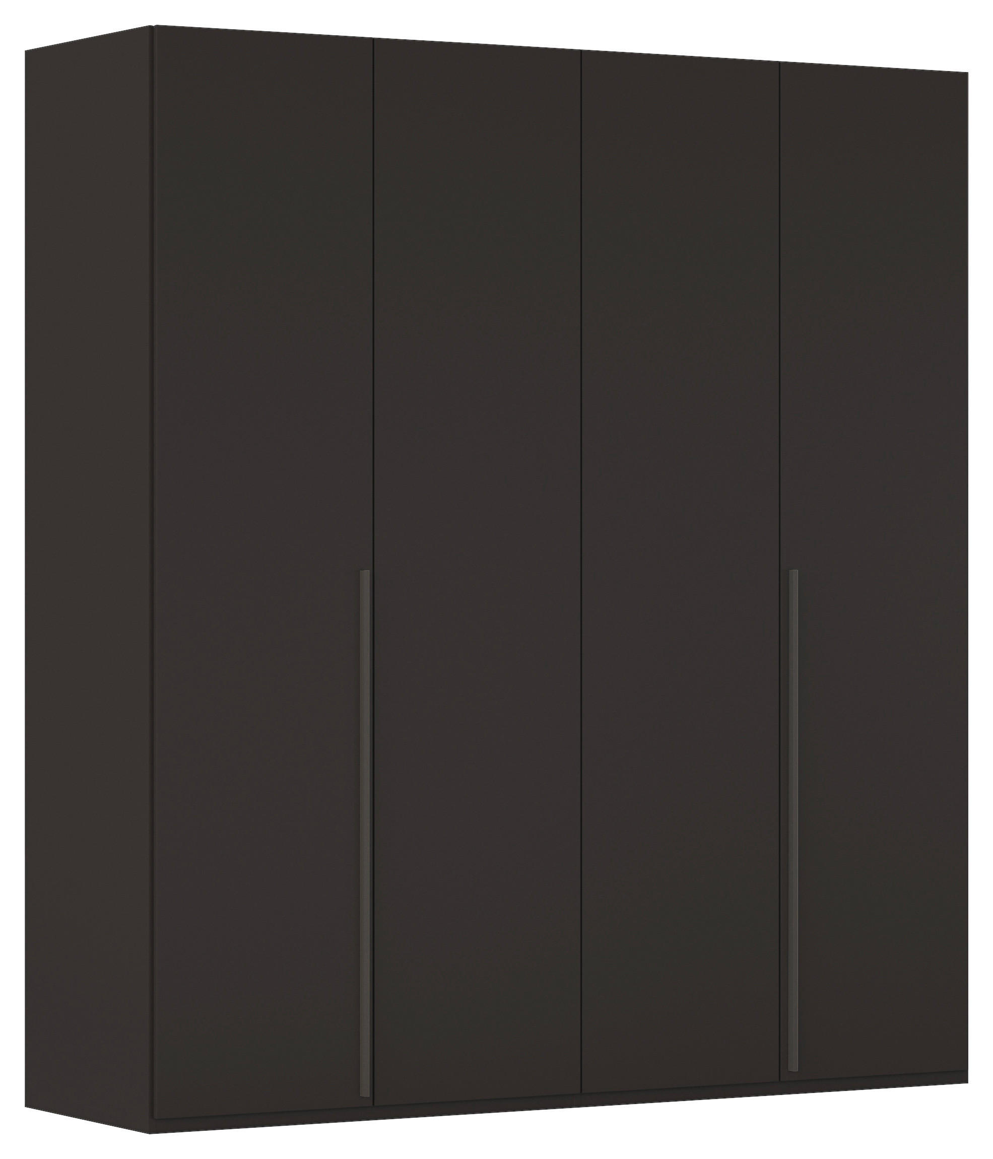 DREHTÜRENSCHRANK 201/223/60 cm 4-türig Schwarz  - Graphitfarben/Schwarz, Design, Holzwerkstoff/Metall (201/223/60cm) - home24