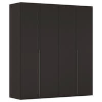 DREHTÜRENSCHRANK 201/223/60 cm 4-türig Schwarz  - Graphitfarben/Schwarz, Design, Holzwerkstoff/Metall (201/223/60cm) - home24