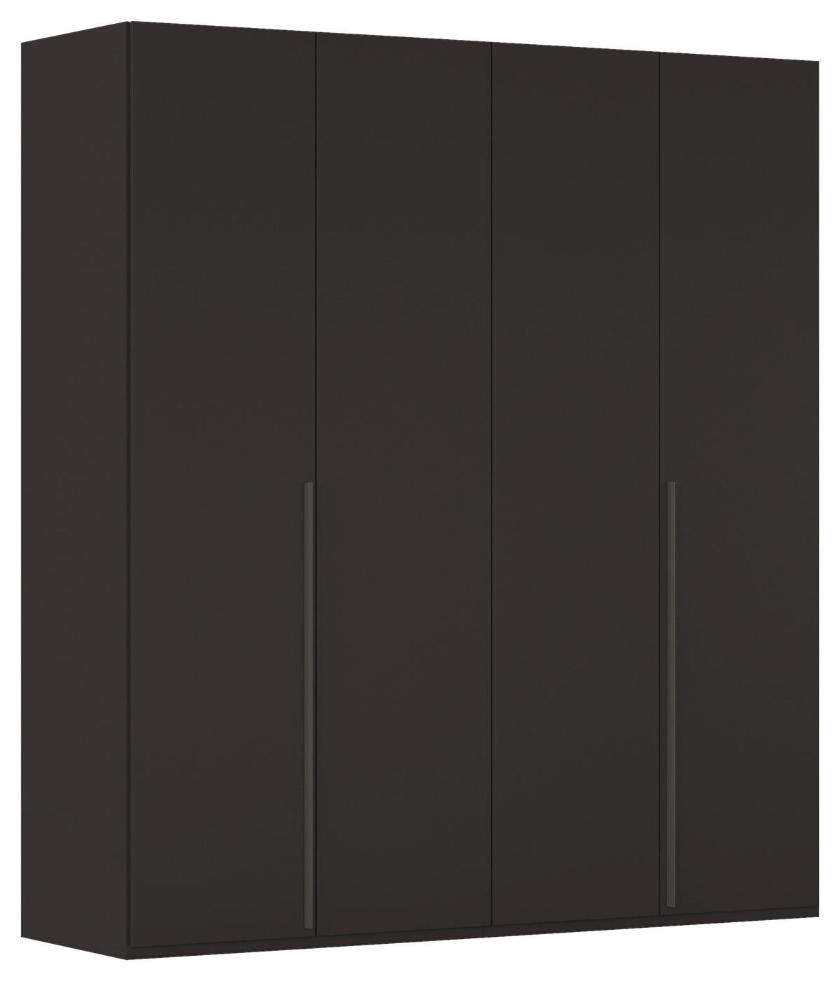DREHTÜRENSCHRANK 201/223/60 cm 4-türig Schwarz  - Graphitfarben/Schwarz, Design, Holzwerkstoff/Metall (201/223/60cm) - home24