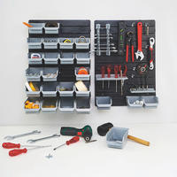 WERKZEUGWAND  - Schwarz/Grau, Design, Kunststoff (84/59cm)