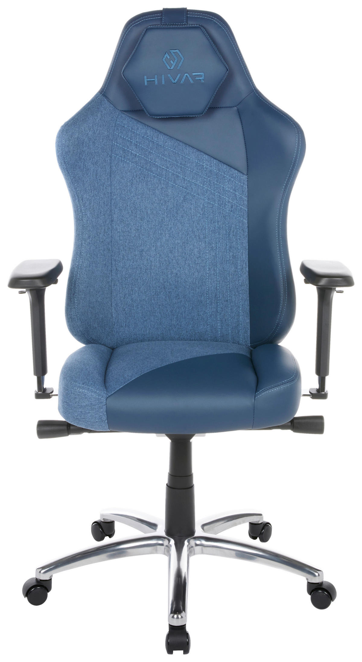 SKYLAR Ocean Silver Blau, Silberfarben, Dunkelblau, Blaugrau Metall, Textil   - Blau/Silberfarben, LIFESTYLE, Textil/Metall (79/142/77cm) - HIVAR