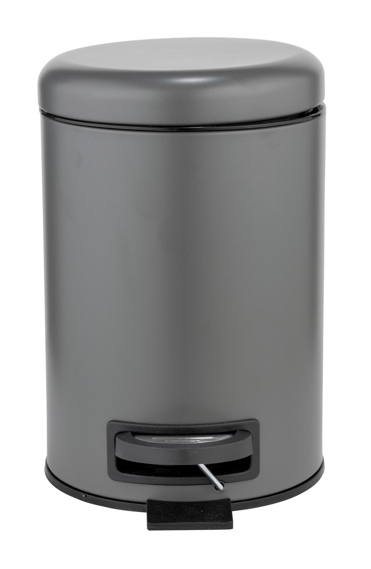 TRETEIMER 3 L  - Schwarz/Grau, Basics, Kunststoff/Metall (17/25/22,5cm) - Wenko