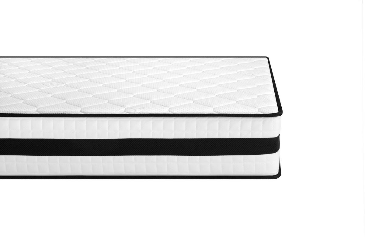 BOXSPRINGMATRATZE NOIR H3, 180/200 cm, Höhe ca.:  - Schwarz/Weiß, Basics, Textil (180/200cm) - Livetastic