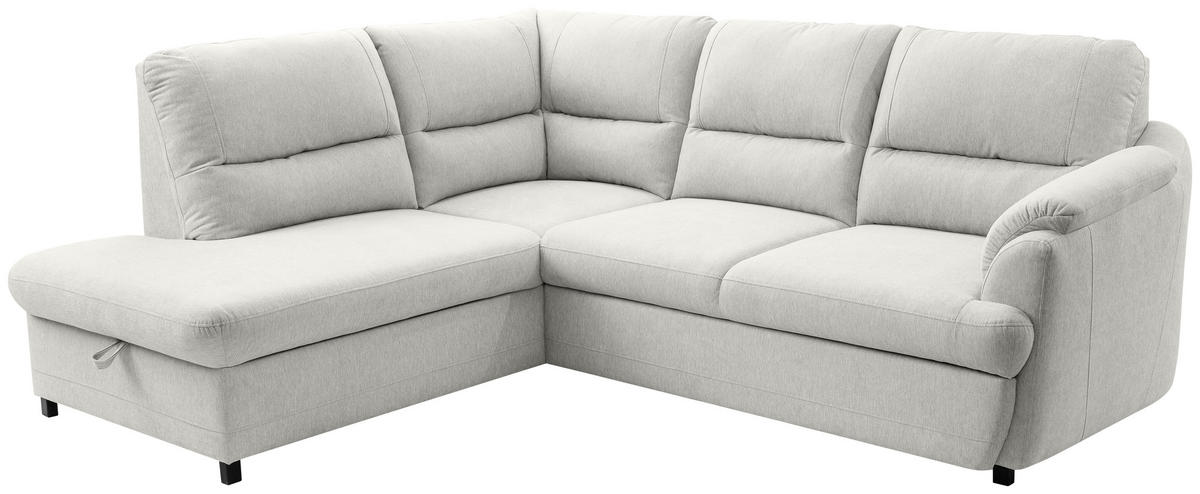ECKSOFA Ecru  - Ecru/Greige, Basics, Holz/Textil (200/240cm) - MID.YOU