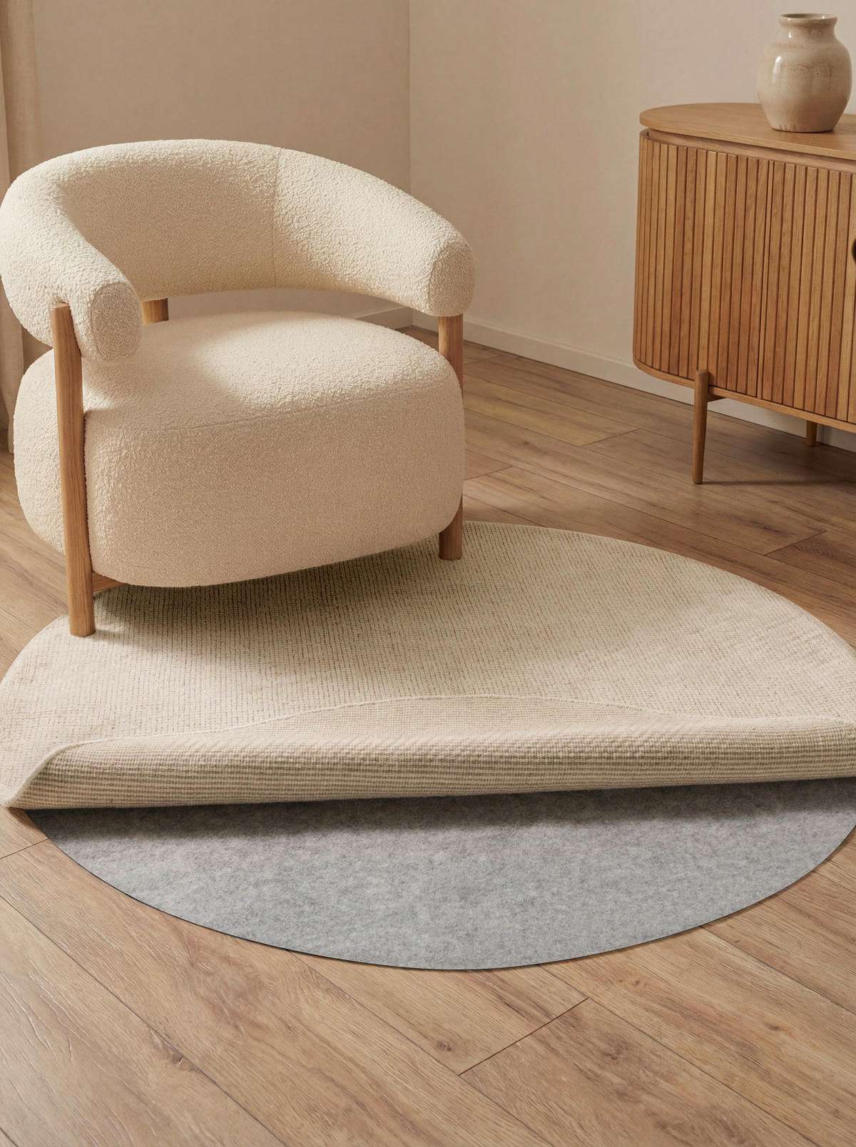 UNTERLAGSMATTE  - Hellgrau, Basics, Textil (100cm) - Hanse Home