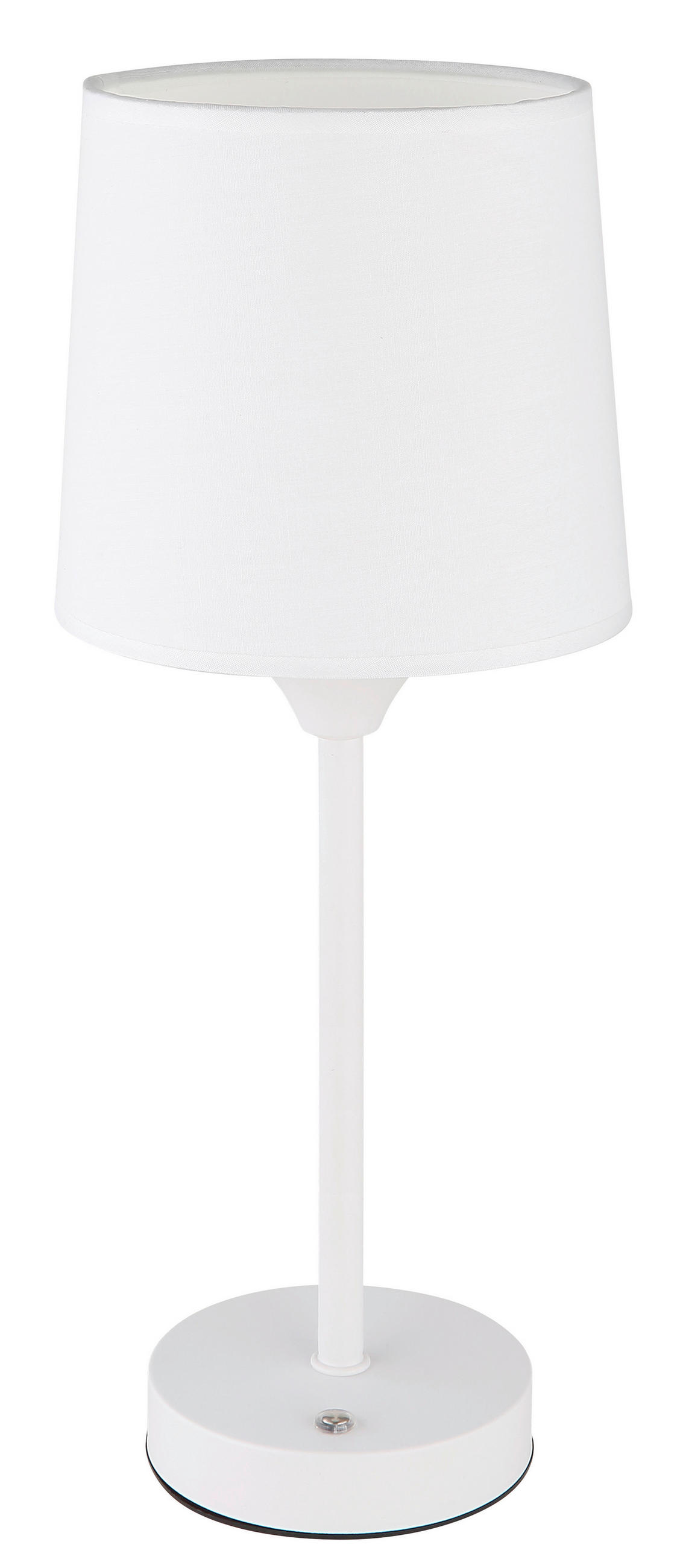 AKKU-TISCHLEUCHTE - Weiss, Konventionell, Kunststoff/Textil (14/35cm) - Globo