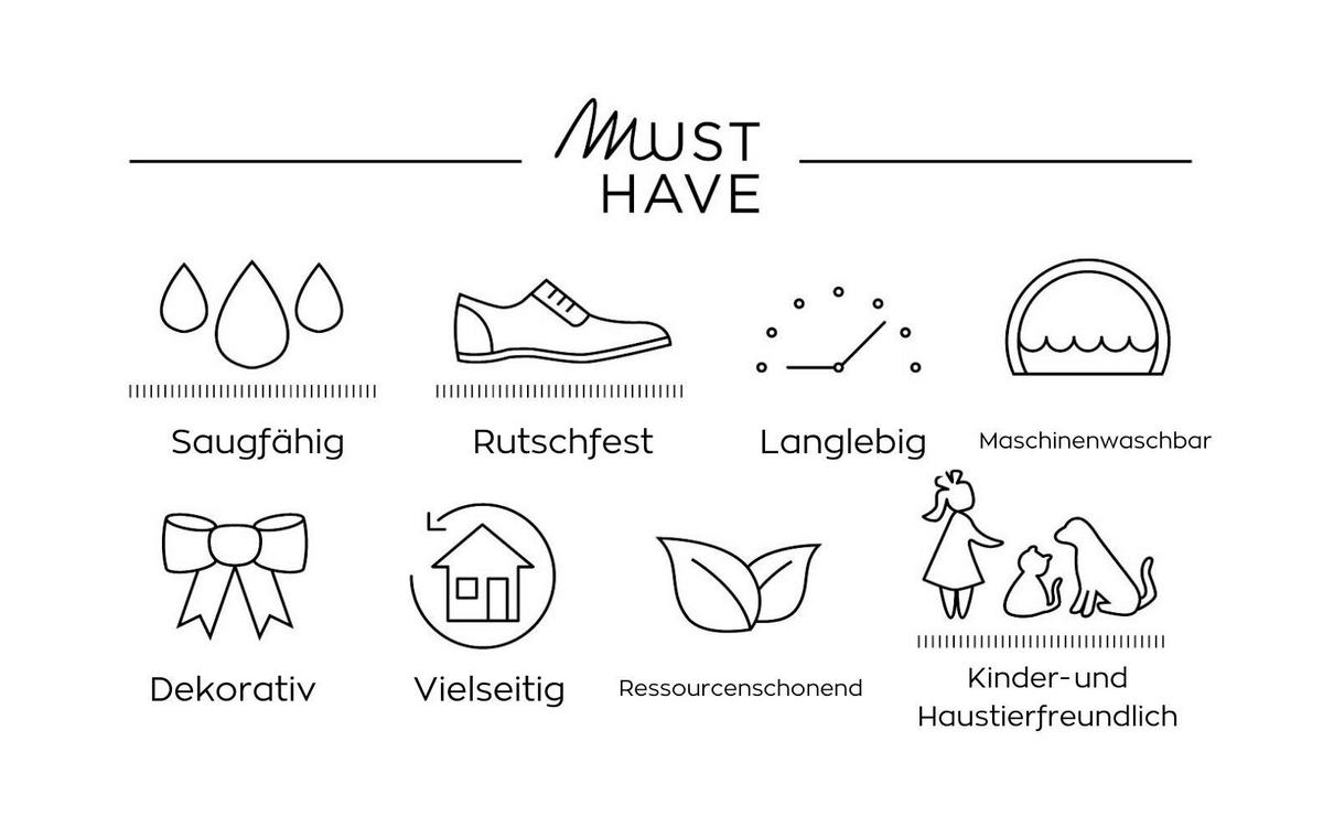 FUßMATTE  50/75 cm  Beige  - Beige, Trend, Kunststoff (50/75cm) - madaboutmats