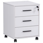 ROLLCONTAINER Weiß  - Schwarz/Weiß, Basics, Holzwerkstoff/Kunststoff (43/56/42cm) - Carryhome