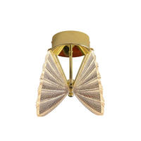 WANDLEUCHTE Mariposa 22/18/24 cm  - Goldfarben, KONVENTIONELL, Kunststoff (22/18/24cm)