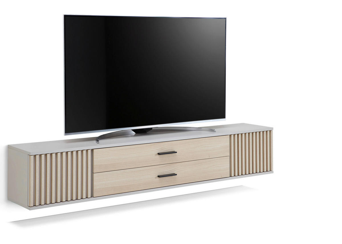 LOWBOARD  in 180/30/30 cm  - Kaschmir/Eichefarben, Design, Holzwerkstoff/Kunststoff (180/30/30cm) - Boxxx