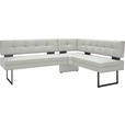 ECKBANK 200/158 cm  in Hellgrau  - Hellgrau/Schwarz, Design, Textil/Metall (200/158cm) - Dieter Knoll