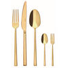 BESTECKSET ROCK 60-teilig Edelstahl  - Goldfarben, Basics, Metall - Sambonet