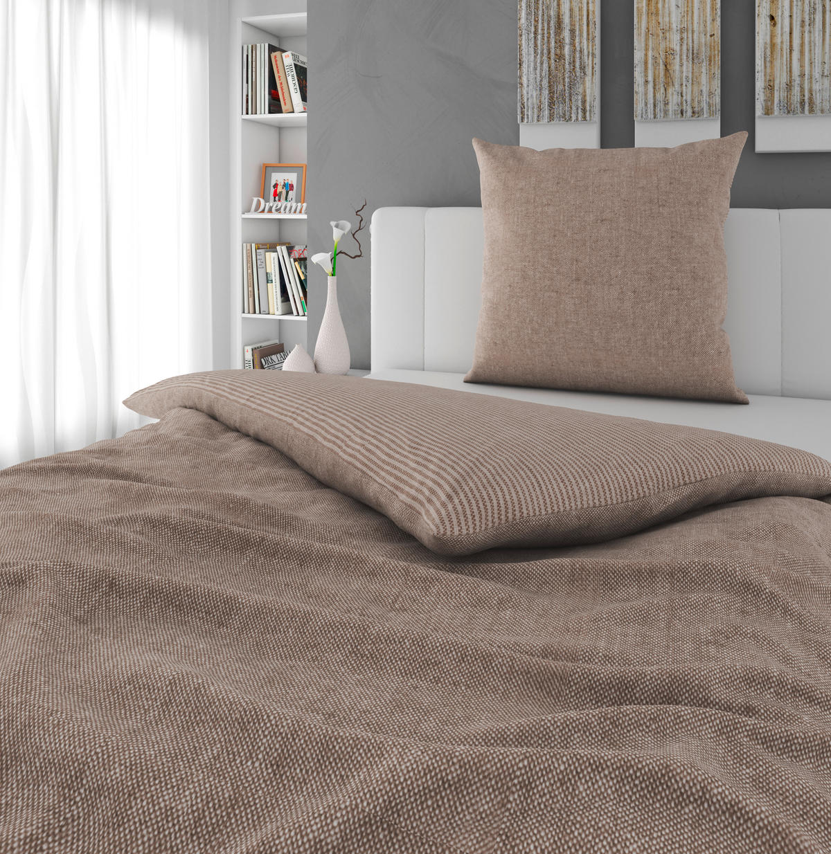 WENDEBETTWÄSCHE Flanell 135/200 cm  - Textil (135/200cm) - Novel