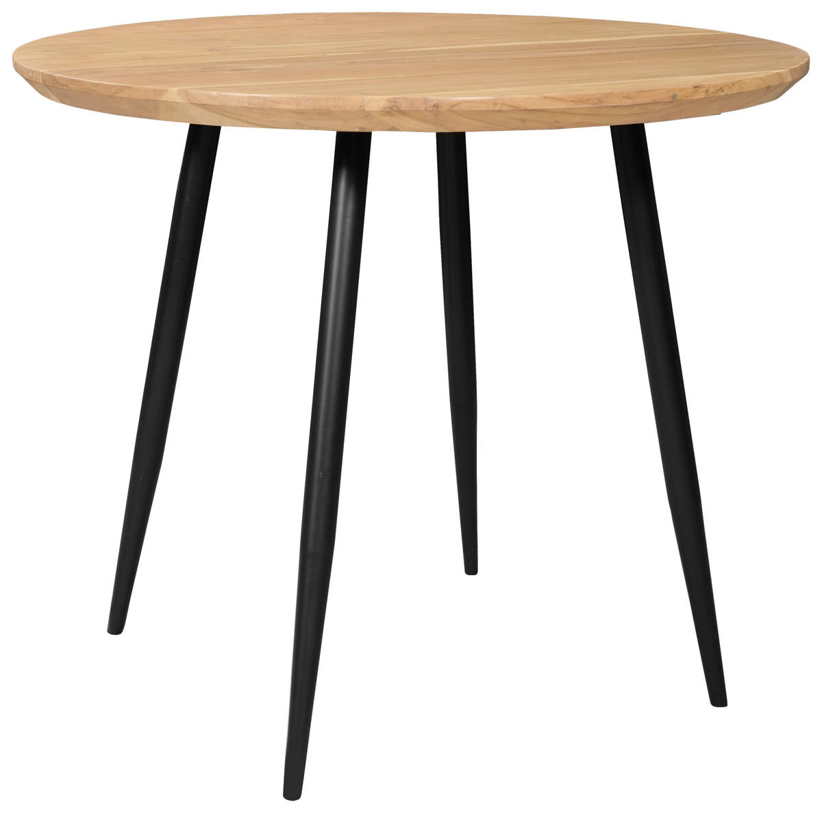 ÉTKEZŐASZTAL - akáciaszínű/fekete, Lifestyle, fa/fém (80/80/76cm) - Stylife