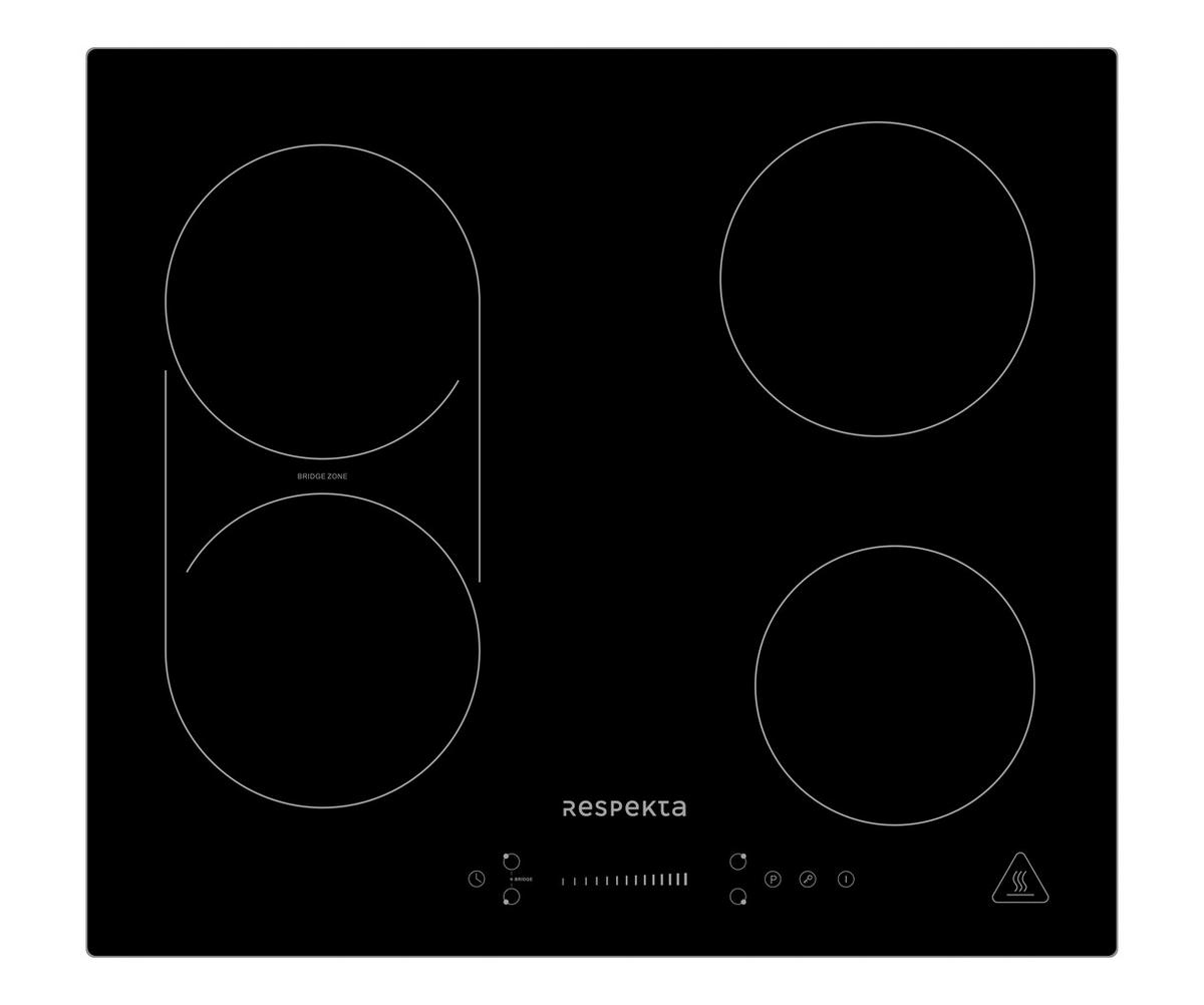 BACKOFENSET ASET1206600I  - Edelstahlfarben/Schwarz, Trend, Glas/Metall (59,5/55,5/56,5cm) - Respekta
