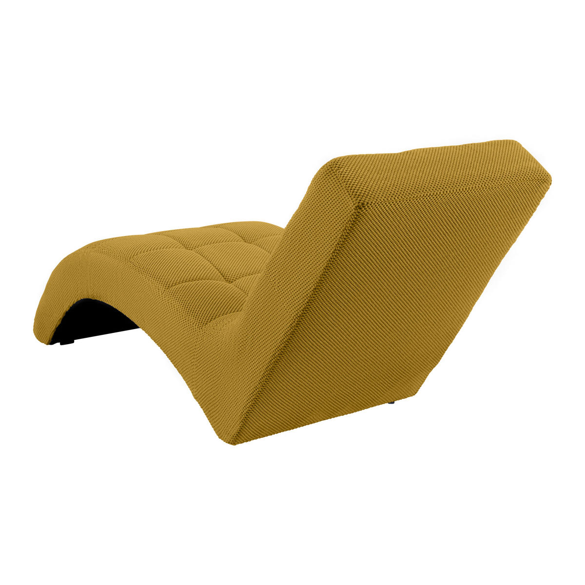 LIGGFÅTÖLJ i vävt tyg currygul  - currygul/svart, Modern, textil/plast (68/80/167cm) - MID.YOU