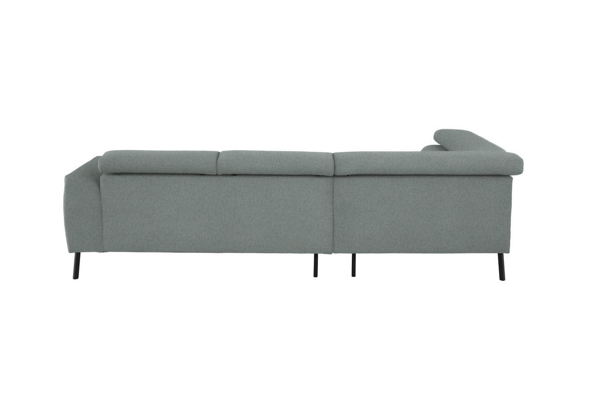 ECKSOFA in Chenille Silberfarben  205/280 cm  - Silberfarben/Schwarz, Design, Textil/Metall (205/280cm) - Xora