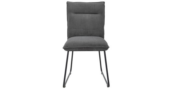 STUHL - Anthrazit/Schwarz, Design, Textil/Metall (47/87/62cm) - Johann Jakob