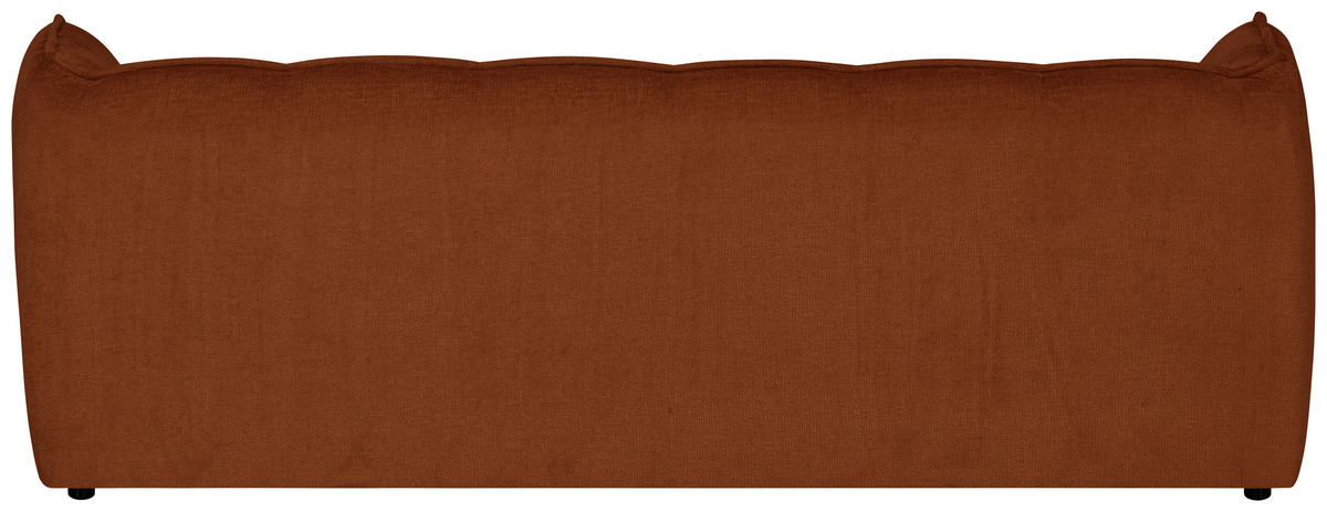 3-SITZER-SOFA LIVOLI in Chenille Rostfarben  - Rostfarben/Schwarz, Design, Kunststoff/Textil (217/70/94cm) - MID.YOU