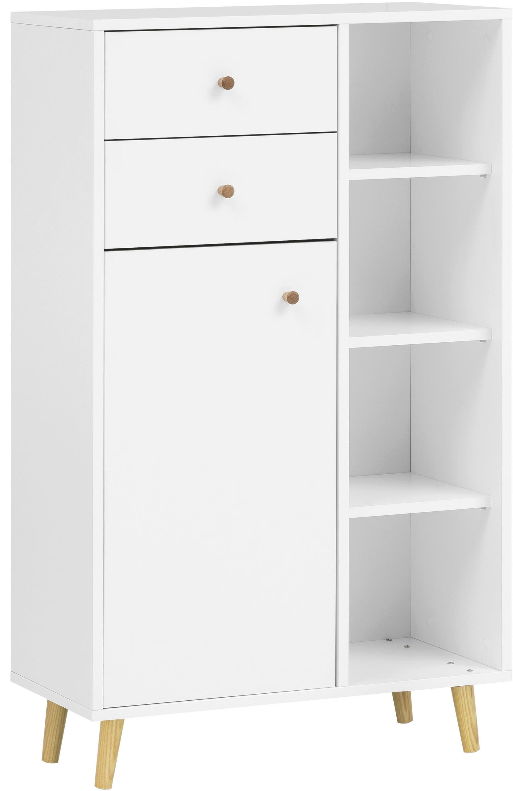 HIGHBOARD Schildmeyer Bjarne, 60,2/113,4/33,1 cm, 2 Schublade(n)  - Eichefarben/Weiß, MODERN, Holz/Holzwerkstoff (60,2/113,4/33,1cm) - Stylife