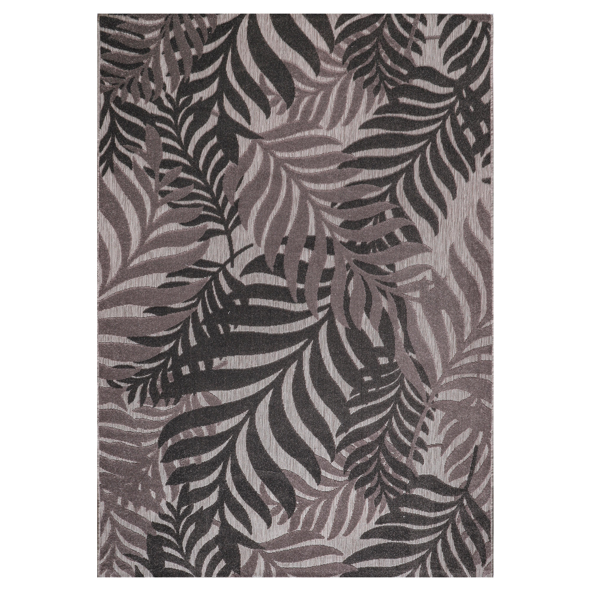 PREPROGA ZA ZUNANJO UPORABO Floral 120/170 cm tkano siva - siva, Trendi, umetna masa/tekstil (120/170cm)