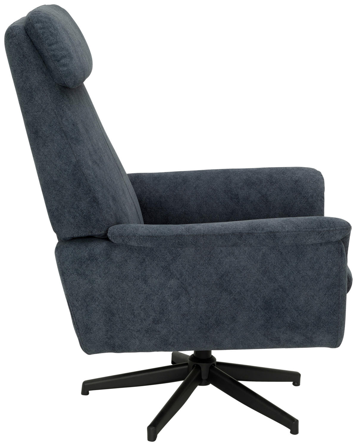 RELAXSESSEL Flachgewebe    - Blau/Schwarz, Design, Textil/Metall (77/105/90cm) - MID.YOU