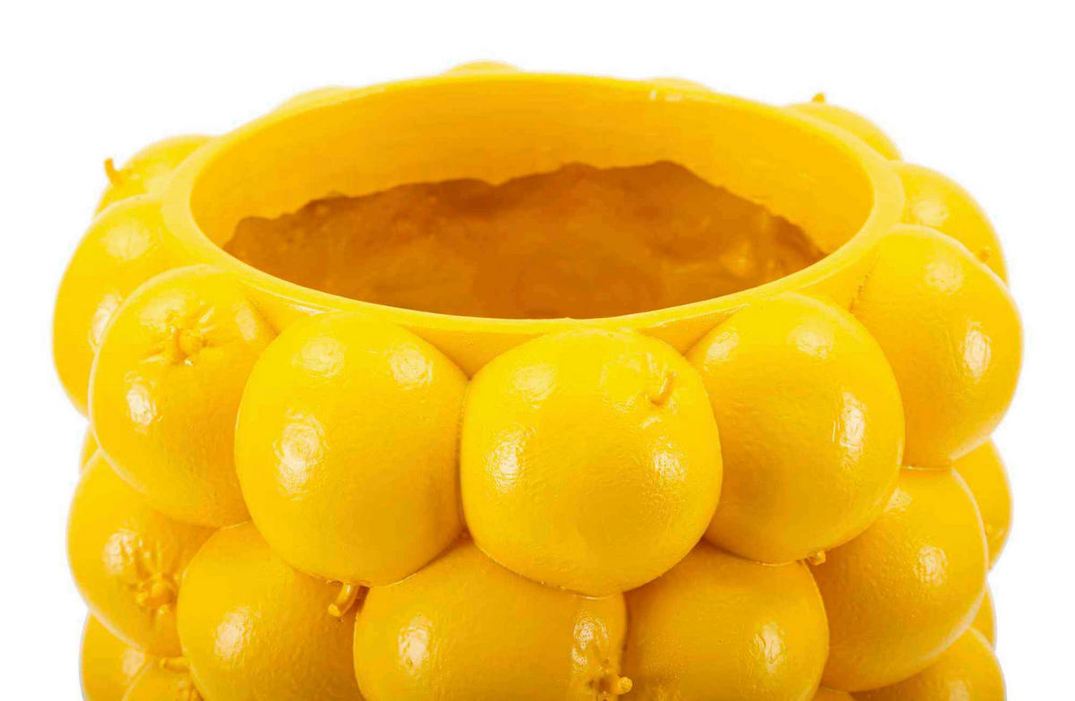 VASE  - Gelb, Basics, Kunststoff (21/28/21cm)