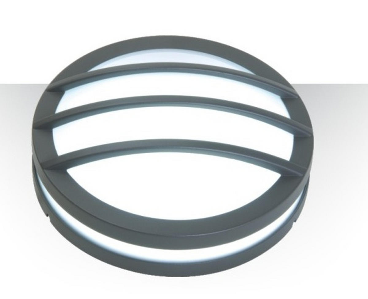 AUßENWANDLEUCHTE SEINE 26,00/10,20 cm   - Anthrazit/Weiß, Design, Kunststoff/Metall (26,00/10,20cm)
