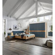 BETTANLAGE 180/200 cm  in Blau, Eichefarben  - Blau/Eichefarben, Design, Holz/Holzwerkstoff (180/200cm) - Dieter Knoll