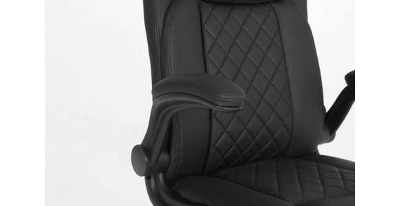 CHEFSESSEL  in Lederlook Schwarz  - Schwarz, Design, Kunststoff/Textil (63,5/107,5-117/68cm) - Carryhome