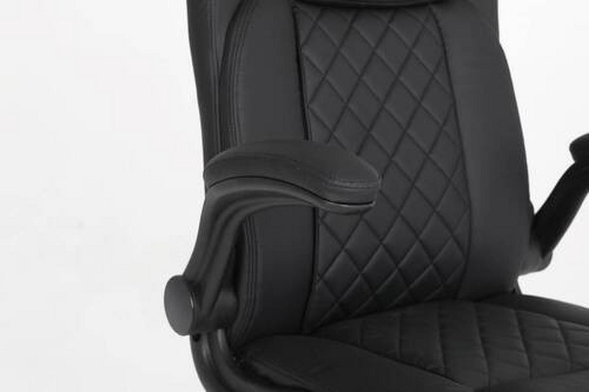SCAUN DIRECTORIAL  in imitație piele negru  - negru, Design, plastic/metal (63,5/107,5-117/68cm) - Carryhome