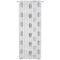 HOTOVÝ ZÁVES, polopriehľadné, 140/245 cm - sivá/biela, Design, textil (140/245cm) - Ambiente