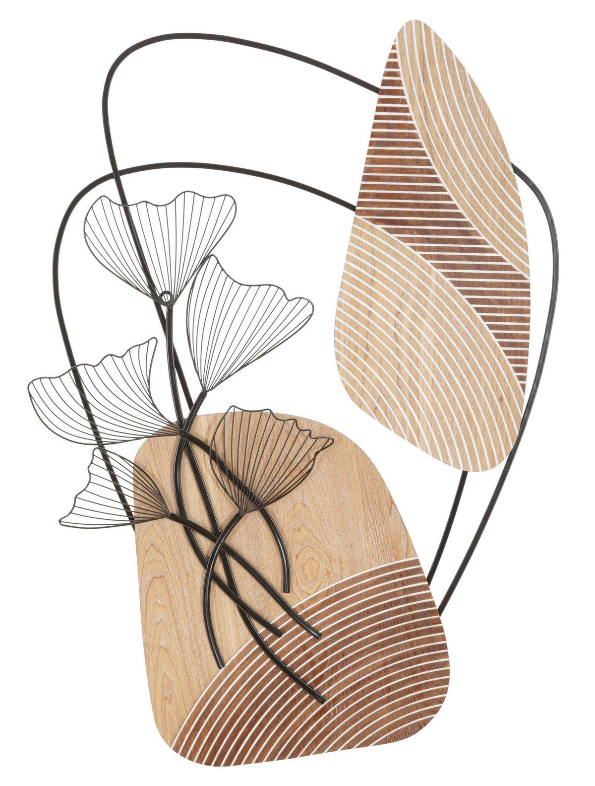 DEKORACE NA ZEĎ 70/100/3 cm  - Basics, kov/kompozitní dřevo (70/100/3cm)