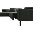 ECKSOFA in Feincord Olivgrün  - Schwarz/Olivgrün, KONVENTIONELL, Textil/Metall (219/311cm) - Hom`in