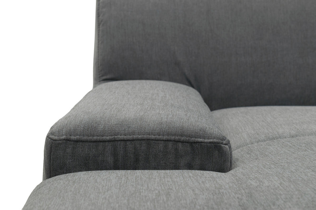WOHNLANDSCHAFT in Webstoff Dunkelgrau  - Wengefarben/Dunkelgrau, Design, Holz/Textil (153/328/212cm) - MID.YOU