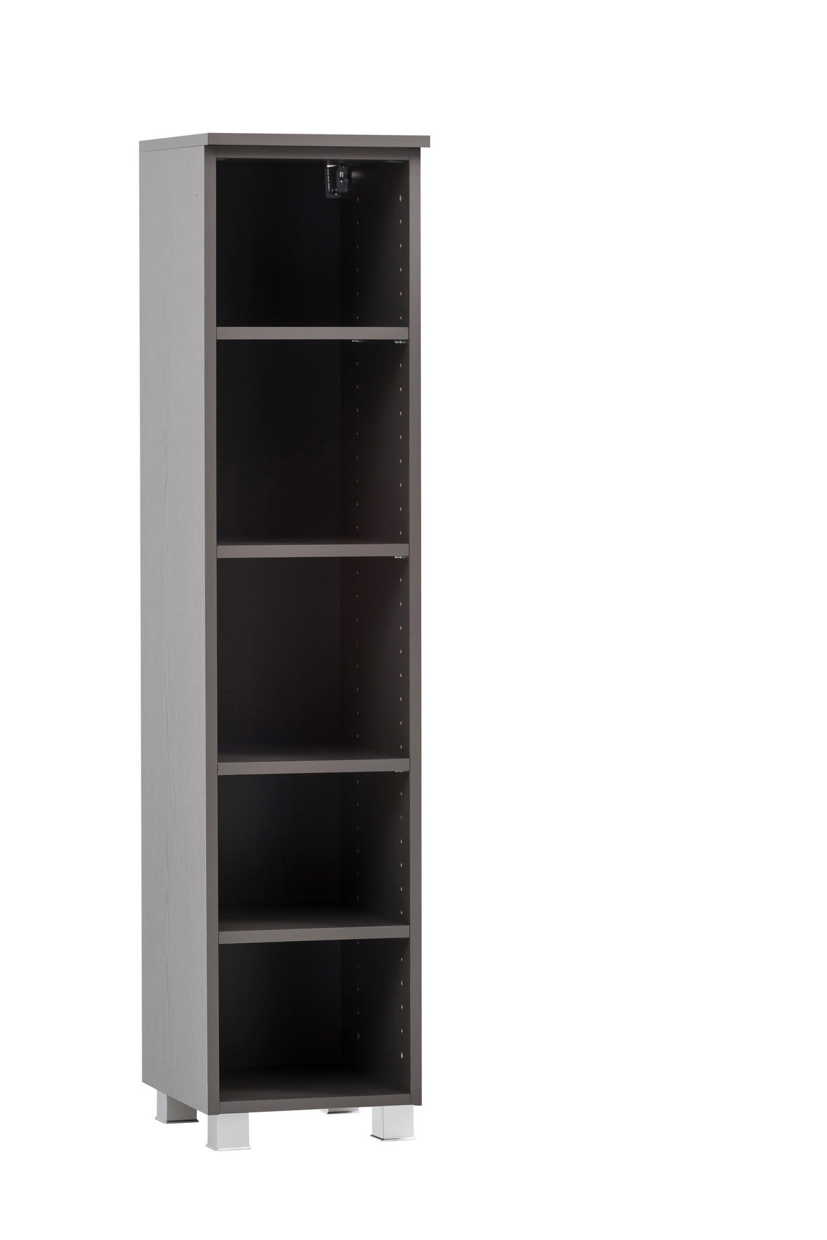 BADEZIMMERREGAL 30/130/35 cm  - Silberfarben/Graphitfarben, Natur, Holzwerkstoff/Kunststoff (30/130/35cm) - Xora