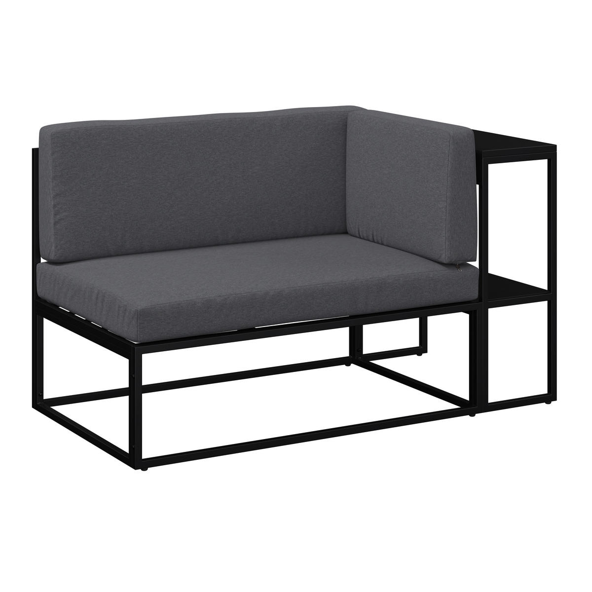 GARTENBANK 137/75/70 cm  Eisen  - Anthrazit, Basics, Textil/Metall (137/75/70cm) - Ambia Garden