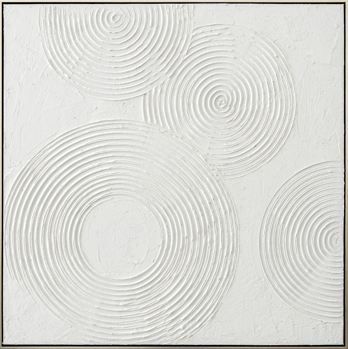 ÖLGEMÄLDE Abstraktes 85/85 cm  - Silberfarben/Weiß, Design, Holz/Kunststoff (85/85cm) - Monee