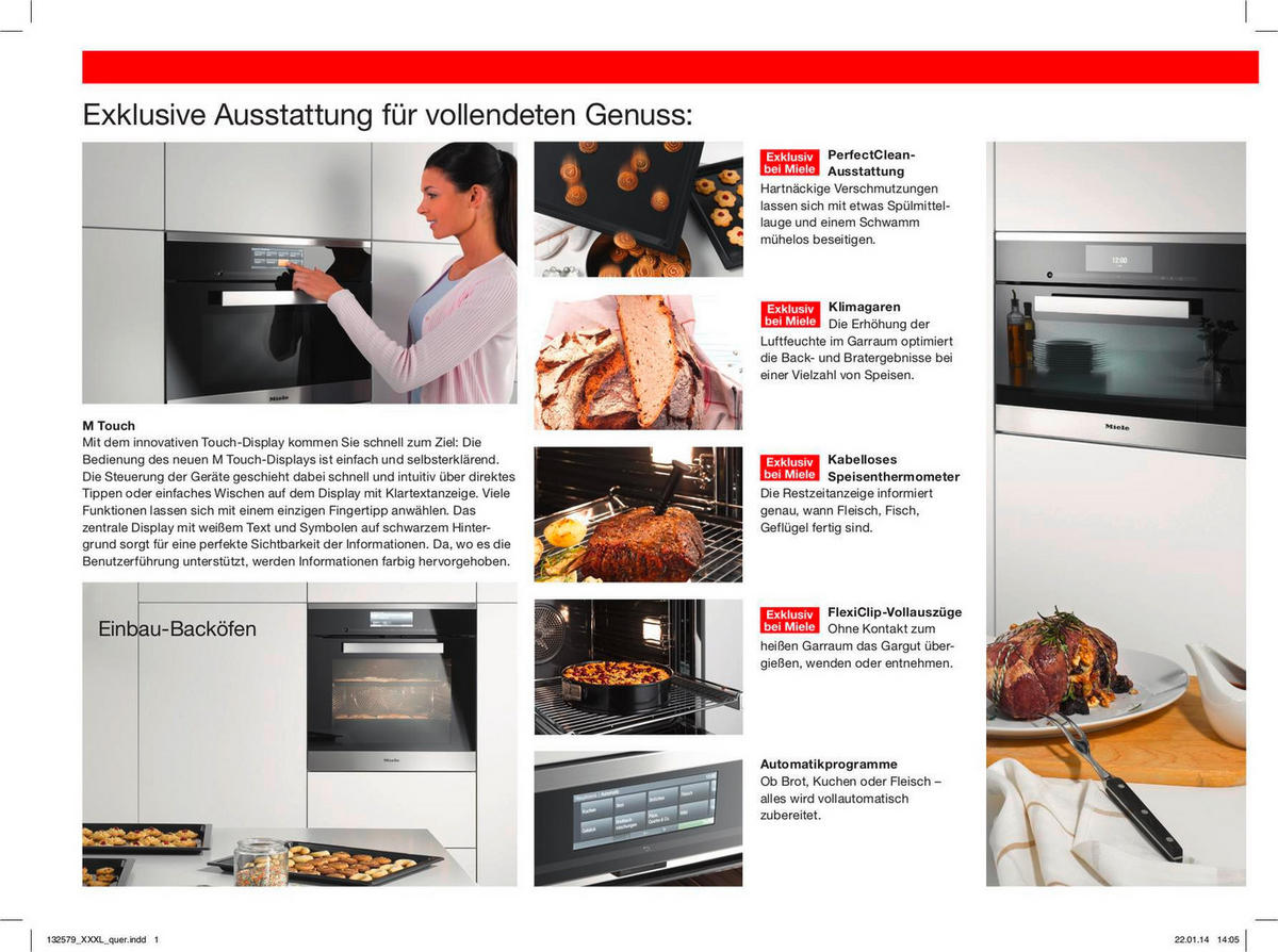 EINBAUBACKOFEN H 7364 BP  - Edelstahlfarben, Basics, Glas/Metall (59,5/59,6/56,9cm) - Miele