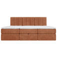 FAMILIENBETT - Rotbraun/Schwarz, Design, Holzwerkstoff/Kunststoff (240/200cm) - Esposa